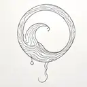 nothing lasts forever nothing is perfect nothing else water waves tattoo design idea