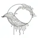 nothing lasts forever nothing is perfect nothing else water waves tattoo design idea