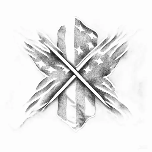 American flag patriot tattoo design idea