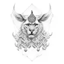 psalm 23:4 tattoo design idea