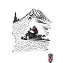 Kennedy, mountains, snow, snowmobile, motocross, drilling rig, coal, Wyoming tattoo design idea