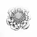 Zinnia tattoo design idea