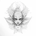 Zinnia tattoo design idea