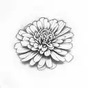 Zinnia tattoo design idea