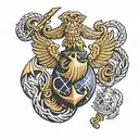 marine corps eagle globe and anchor tattoo design idea