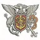 marine corps eagle globe and anchor tattoo design idea