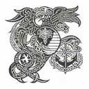 marine corps eagle globe and anchor tattoo design idea