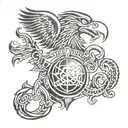 marine corps eagle globe and anchor tattoo design idea
