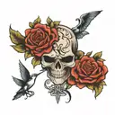 Hollywood undead and sleep token symbol incorporated tattoo design idea