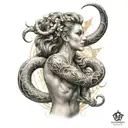 full sleeve with aquarius, aries, sagittarius, taurus, gemini, cancer zodiak signe in realistic tattoo design idea