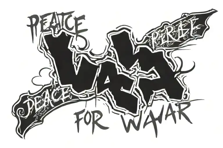 Text If you want peace, prepare for war tattoo design idea