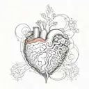 heart and brain balance tattoo design tattoo design idea
