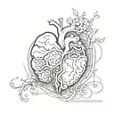 heart and brain balance tattoo design tattoo design idea