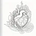heart and brain balance tattoo design tattoo design idea