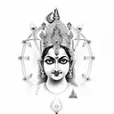 lord krishna childhood tattoo design idea