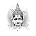 lord krishna childhood tattoo design idea