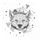 Ursa Major with stars as elements four friends family travel and stars  tattoo design idea