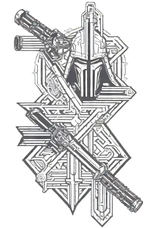 Sith empire lightsaber tattoo design idea