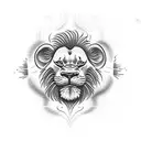 simba tattoo design idea