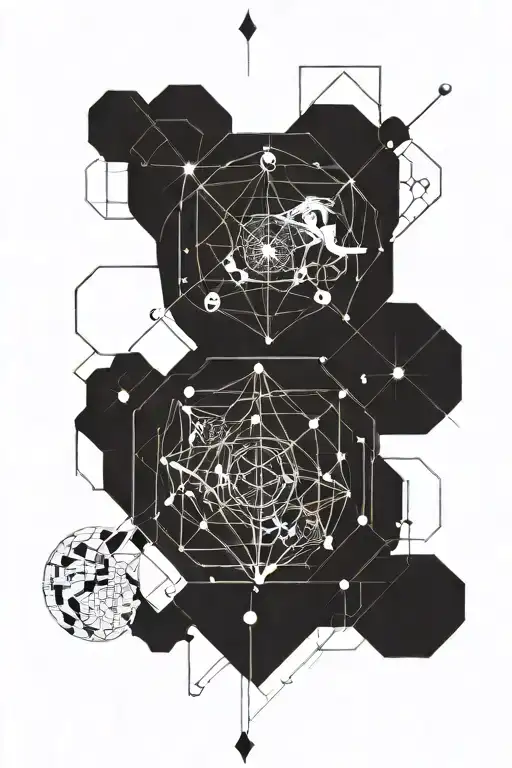 combination of cancer, pisces, leo and libra zodiac sign tattoo design idea