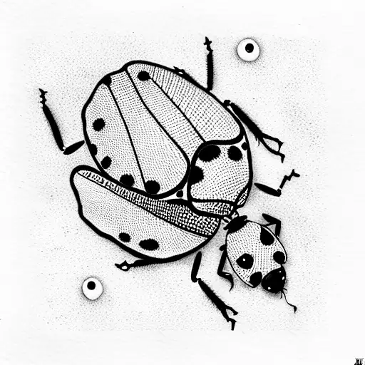 Ladybug tattoo design idea