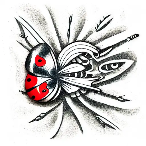 Ladybug tattoo design idea