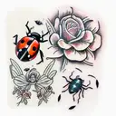 Ladybug tattoo design idea