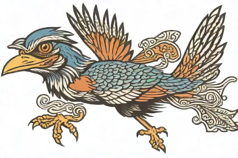 roadrunner running in Texas tattoo design idea