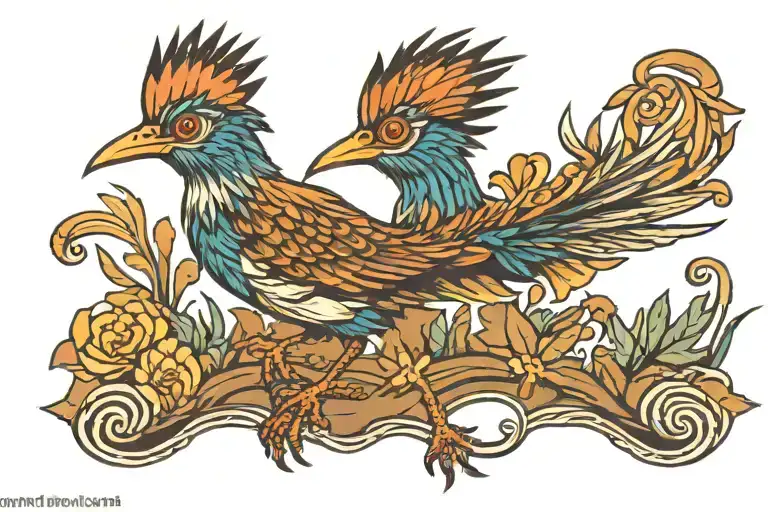 roadrunner running in Texas tattoo design idea