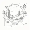 Travel tattoo design idea