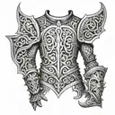 ornament like armour tattoo design idea