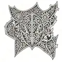 ornament like armour tattoo design idea