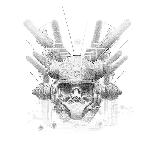 The mabdolorian side profile  tattoo design idea