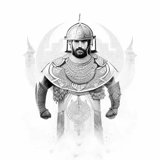 Iranian gladiator tattoo design idea