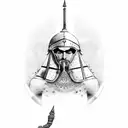 Iranian gladiator tattoo design idea