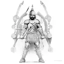 Iranian gladiator tattoo design idea