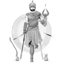 Iranian gladiator tattoo design idea