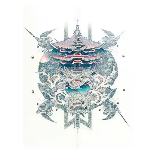 cyber sigilism tattoo design idea