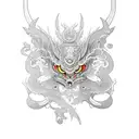 mythical creature. shoulder trap tattoo design idea