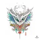 mythical creature. shoulder trap tattoo design idea