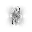 Polynesian wave design forearm tattoo design idea