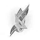 Polynesian wave design forearm tattoo design idea