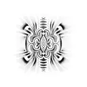 Polynesian wave design forearm tattoo design idea