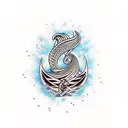 Polynesian wave design forearm tattoo design idea