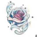 rose des vents avec soleil maya, vent et eau tattoo design idea