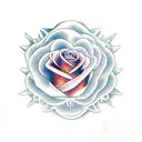 rose des vents avec soleil maya, vent et eau tattoo design idea