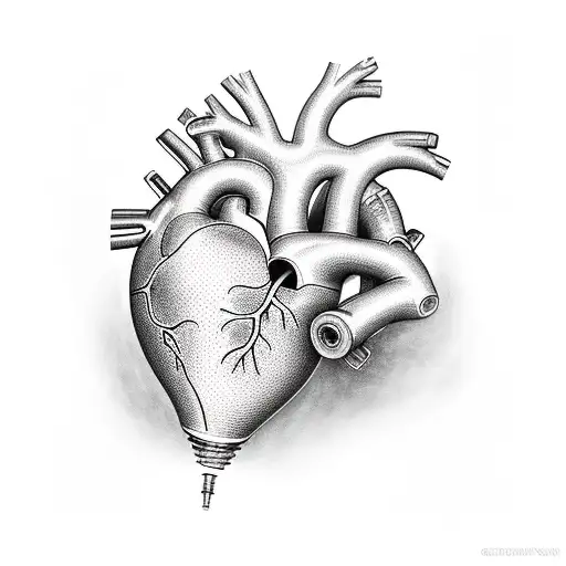 Heart organ  tattoo design idea