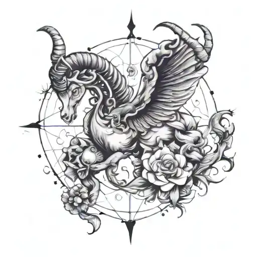 Aries, Capricorn, scorpio, cancer, Gemini zodiac sign tattoo design idea