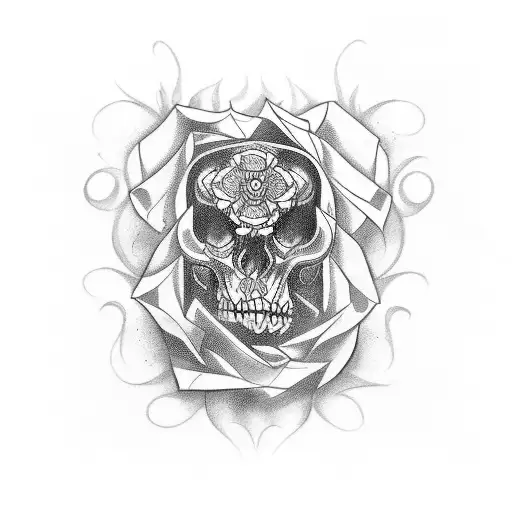 coffin tattoo design idea