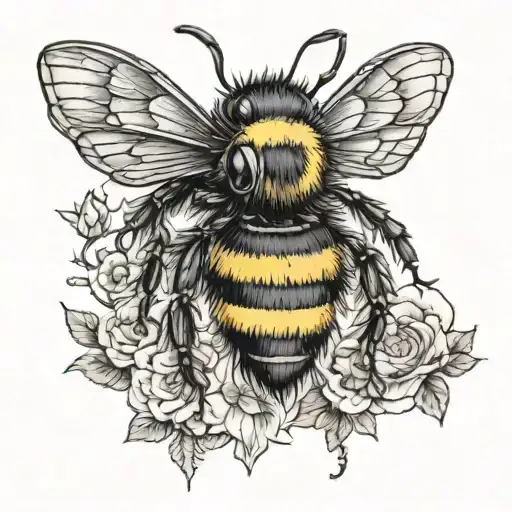 bumblebee masturbating tattoo design idea